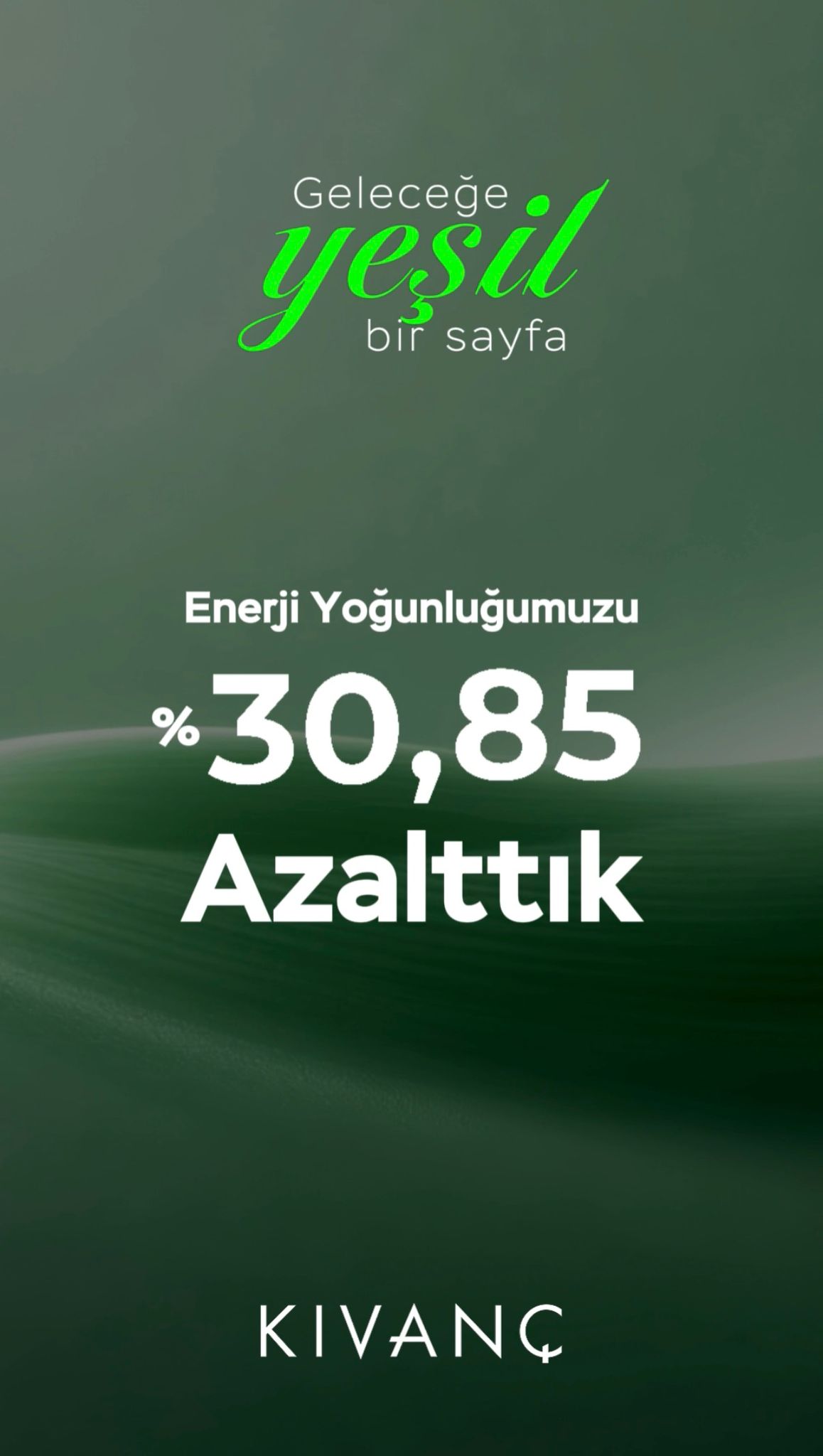 %30,85 Daha Az Enerji, Daha Az Karbon, Aynı Güçlü Üretim.